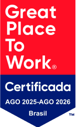 Selo Great Place To Work Brasil: certificada de agosto de 2025 a agosto de 2026